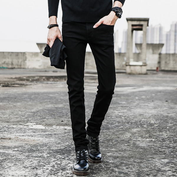 Blugi uni pentru bărbați de culoare neagră