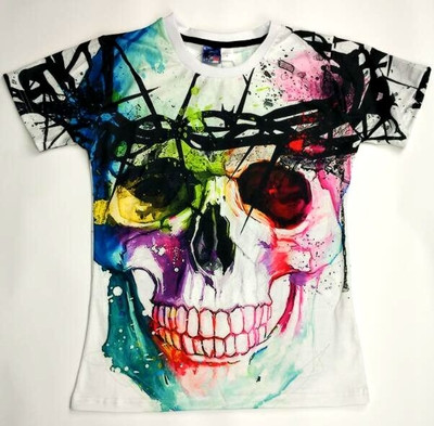 Rövid ujjú póló férfiaknak és nőknek, különböző színekben és 3D nyomattal