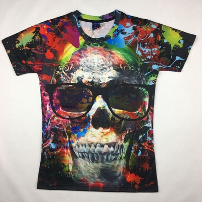 Rövid ujjú póló férfiaknak és nőknek, különböző színekben és 3D nyomattal