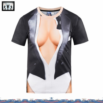 Rövid ujjú póló férfiaknak és nőknek, különböző színekben és 3D nyomattal