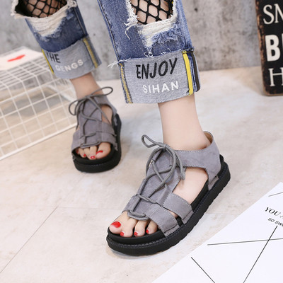 Női velúr szandál fűzővel - három színben