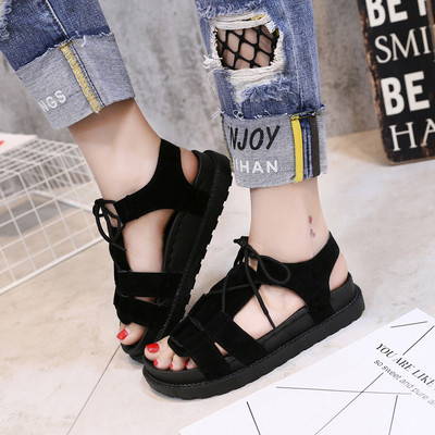 Női velúr szandál fűzővel - három színben