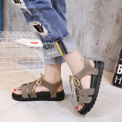 Női velúr szandál fűzővel - három színben