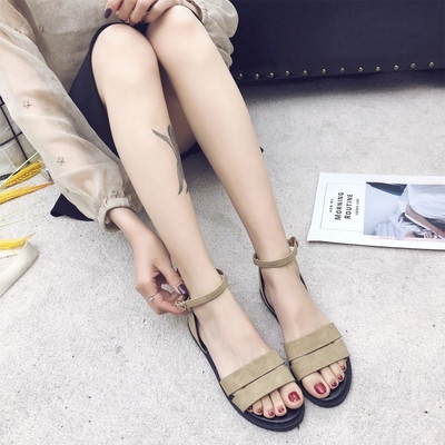 Női velúr szandál alacsony lapos talppal, három színben