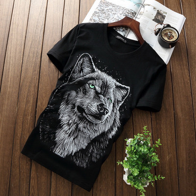 Férfi póló két modellben, tiszta és 3D nyomtatással