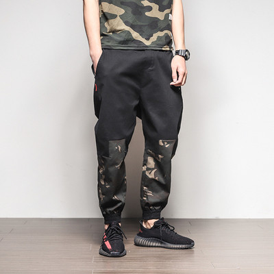 Férfi széles modellnadrág két színben terepszínű motívummal