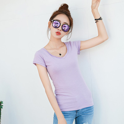 Női nyári pamut póló több színben