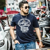 Férfi póló széles modell több színben felirattal