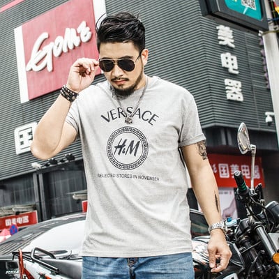 Férfi póló széles modell több színben felirattal