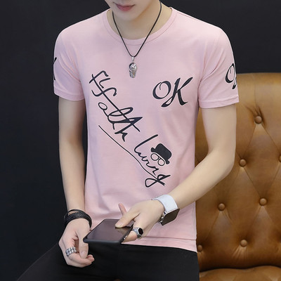 Férfi póló több színben felirattal és nyomattal