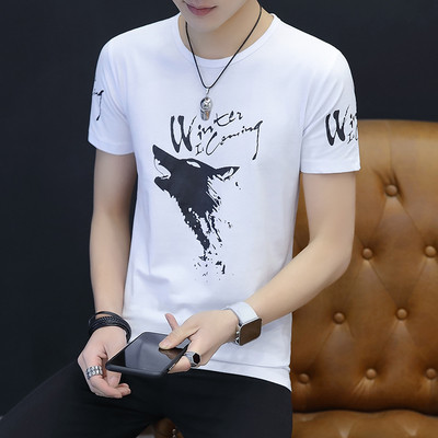 Férfi póló több színben felirattal és nyomattal