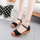 Női velúr szandál - fehér, szürke és fekete