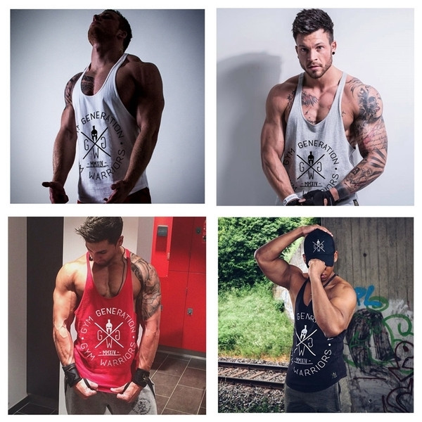 Мъжки спортен потник в няколко цвята с щампа и надпис