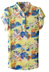 Friss és színes tavaszi ing virágos motívumokkal - két színben