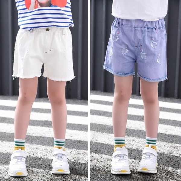Gyermek rövidnadrág lányoknak rugalmas derékkal - több modell