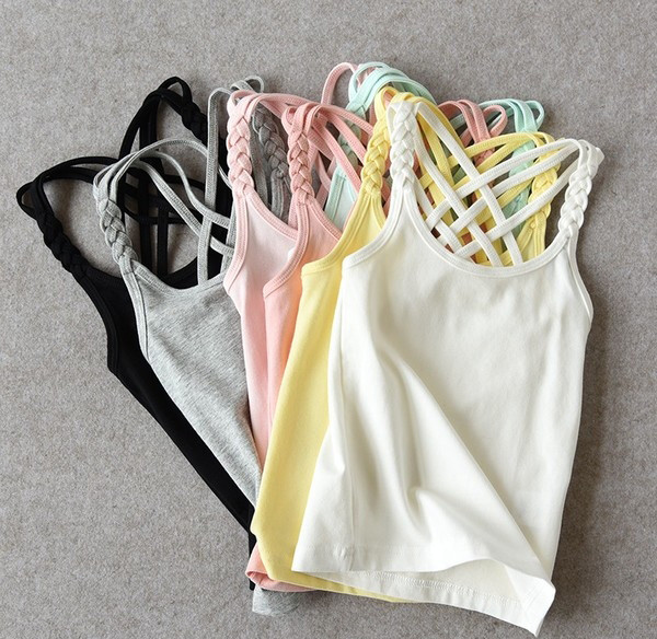 Детски потник с плетка и кръстосани връзки на гърба в няколко цвята