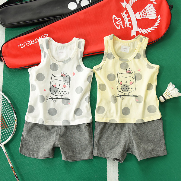 Nyári gyermek szett fiúknak és lányoknak, két színben, nyomattal