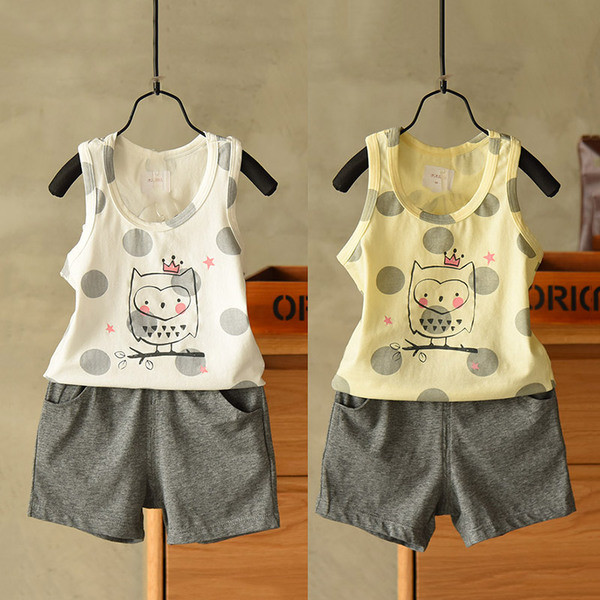 Nyári gyermek szett fiúknak és lányoknak, két színben, nyomattal