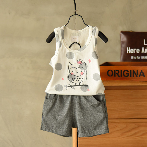 Nyári gyermek szett fiúknak és lányoknak, két színben, nyomattal