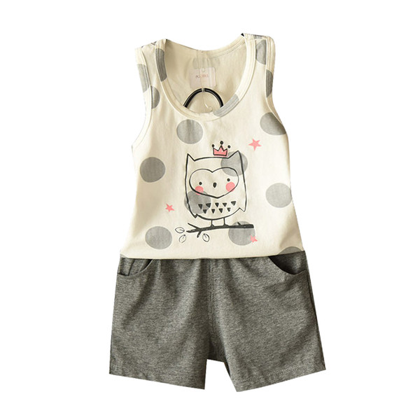 Nyári gyermek szett fiúknak és lányoknak, két színben, nyomattal