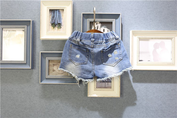 Gyermek farmer rövidnadrág lányoknak szakadt