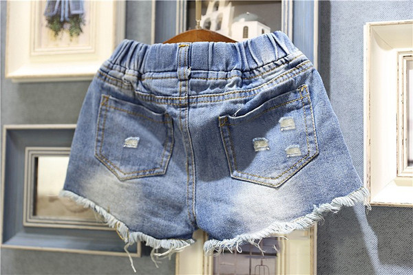 Gyermek farmer rövidnadrág lányoknak szakadt