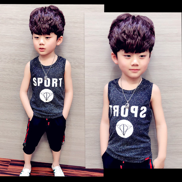 Nyári gyerekcipő fiúknak felirattal