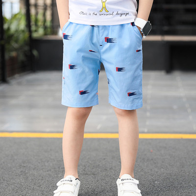 Παιδικά σορτς για αγόρια με μίνι εφαρμογές σε μπλε χρώμα