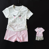Gyerekkészlet lányoknak - póló és nadrág két színben, mintával