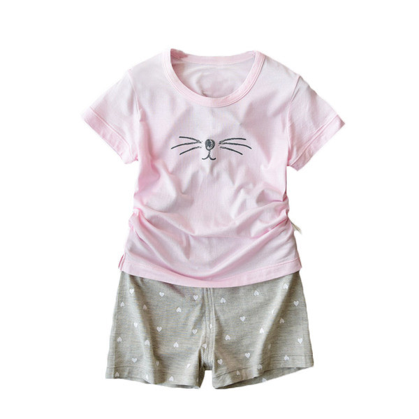 Gyerekkészlet lányoknak - póló és nadrág két színben, mintával