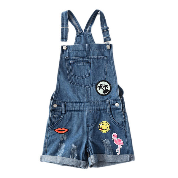 Két színben állítható pánttal ellátott gyerekoverall lányoknak hímzéssel