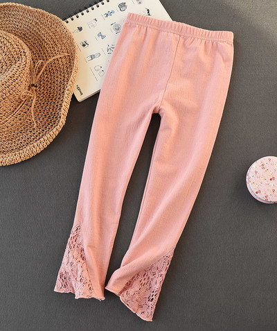 Gyermek leggings három színben csipkés lányoknak