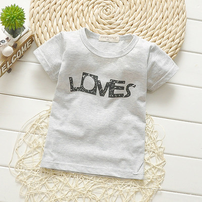 Lányoknak és fiúknak megfelelő gyerek póló, különböző színű felirattal