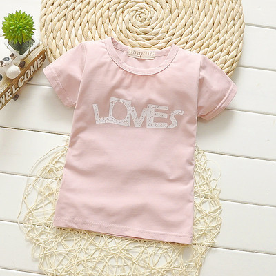 Lányoknak és fiúknak megfelelő gyerek póló, különböző színű felirattal