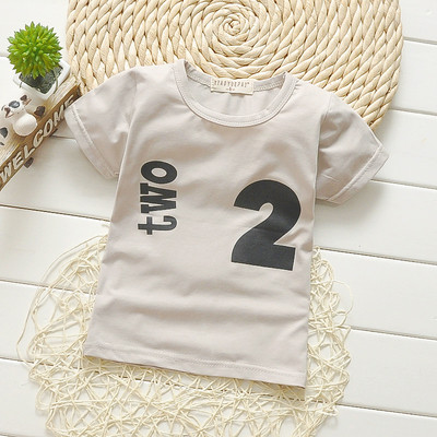 Lányoknak és fiúknak megfelelő gyerek póló, különböző színű felirattal