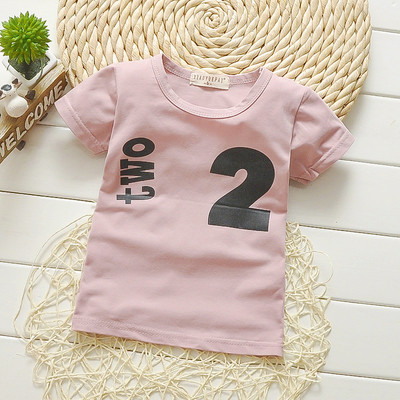 Lányoknak és fiúknak megfelelő gyerek póló, különböző színű felirattal