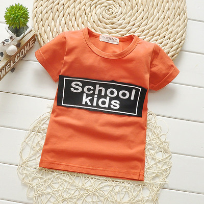 Lányoknak és fiúknak megfelelő gyerek póló, különböző színű felirattal