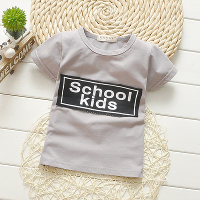 Lányoknak és fiúknak megfelelő gyerek póló, különböző színű felirattal