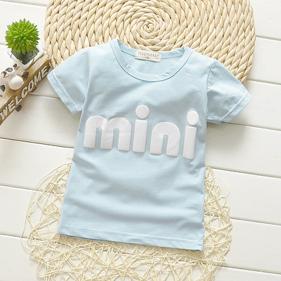 Lányoknak és fiúknak megfelelő gyerek póló, különböző színű felirattal