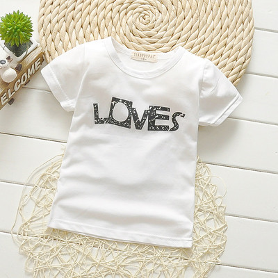 Lányoknak és fiúknak megfelelő gyerek póló, különböző színű felirattal