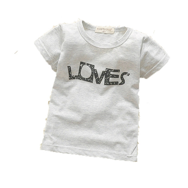Lányoknak és fiúknak megfelelő gyerek póló, különböző színű felirattal