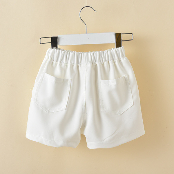 Alkalmi gyerek rövidnadrág lányoknak három színben hímzéssel