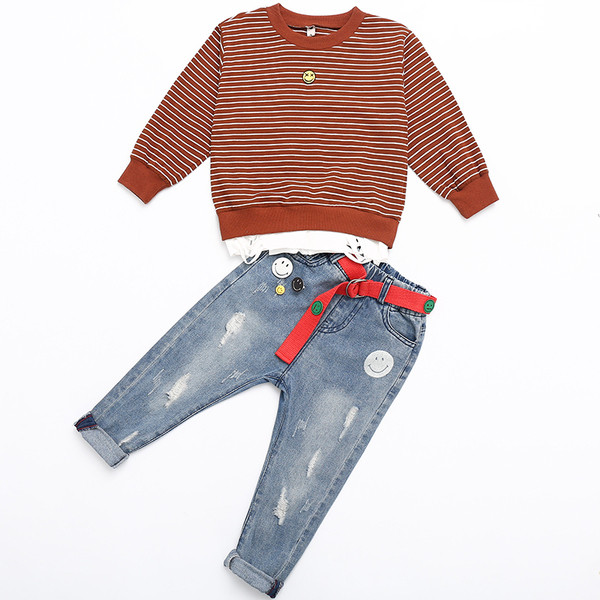 Két színben mosolygós gyerekfarmer lányoknak