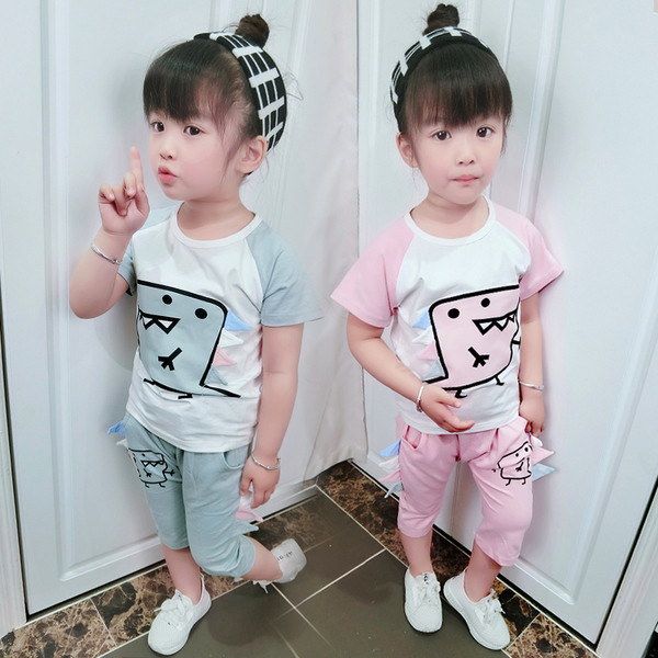 Gyerekkészlet lányoknak két részből, rózsaszín és zöld színben