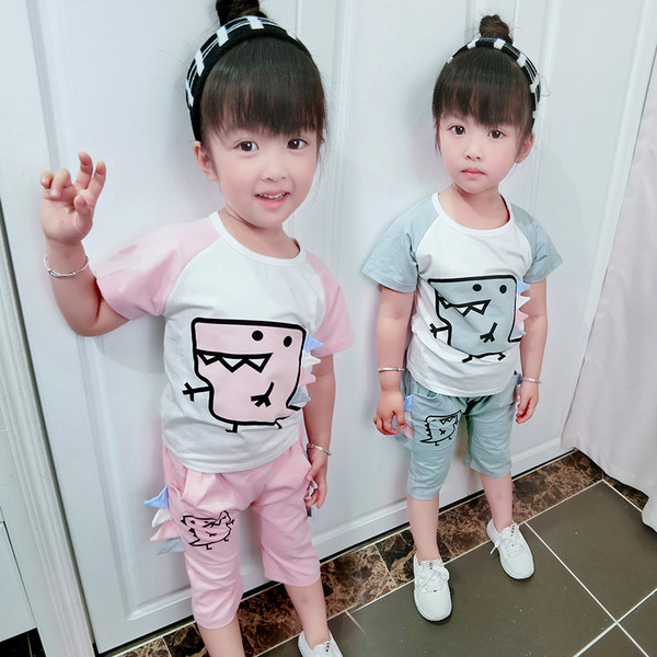 Gyerekkészlet lányoknak két részből, rózsaszín és zöld színben