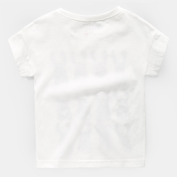 Fekete-fehér uniszex gyermek póló, mintával