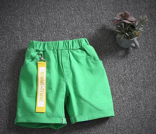 Alkalmi gyerek rövidnadrág elasztikus derékkal, többféle színben