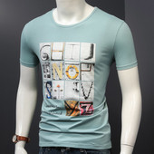 Aktuális férfi póló érdekes mintával - három színben