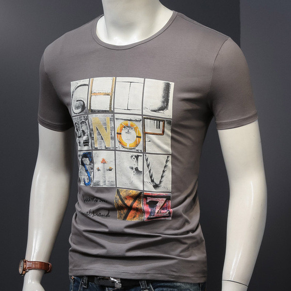 Aktuális férfi póló érdekes mintával - három színben