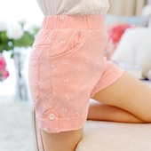 Pantaloni scurți pentru fete pentru copii cu talie elastică - două modele